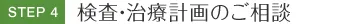 Step4　検査・治療計画のご相談